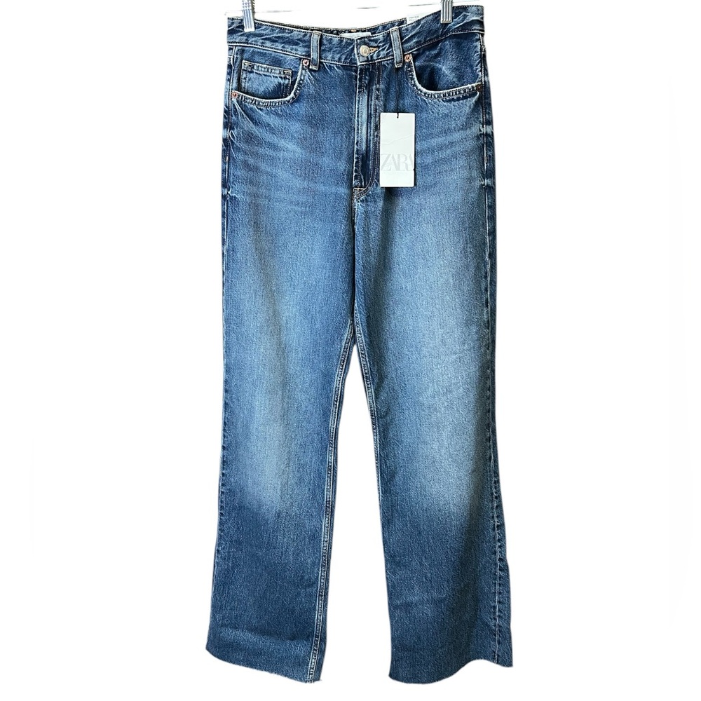 Zara High Rise Wide Leg Jeans
